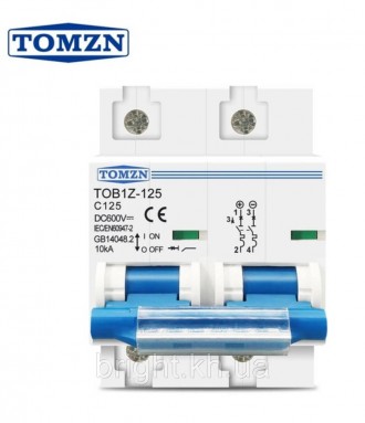 Автоматический двухполюсный выключатель постоянного тока  125 ампер TOMZN DC PV . Харьков. фото 1
