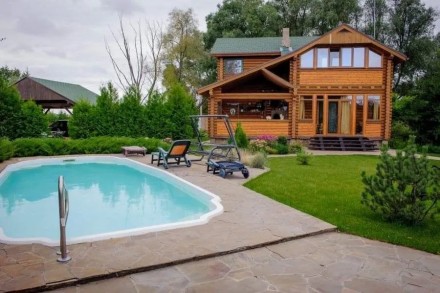 .Усадьба в селе Дударков. Деревянный дом, баня, бассейн 9х4, навес на 2 авто, надворные постройки.. Дударків. фото 1