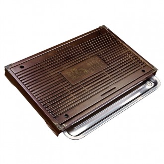 Чабань столик Lesko XYY017 для чайных церемоний 54*34*6 см бамбуковый прямоуголь. Київ. фото 1