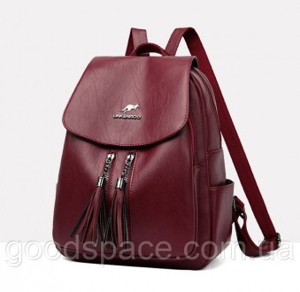 Рюкзак жіночий кенгуру, невеликий прогулянковий рюкзак Бордовый. Днепр. фото 1