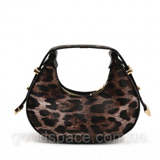 Женская сумочка багет  леопардовая коричневая. Днепр. фото 1