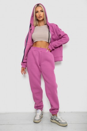 Спортивний костюм жіночий на флісі, колір темно-бузковий, 238R5715. Хмельницкий. фото 1