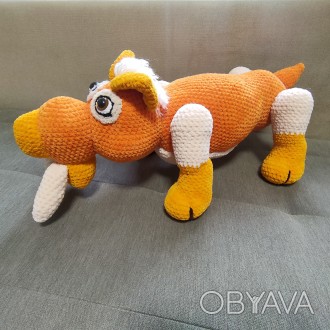 Іграшка тигр велика в'язана м'яка дитяча ручна робота