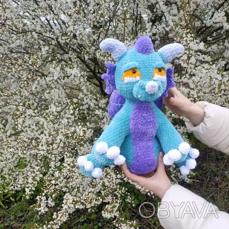 Дракон Дракоша іграшка в'язана супер м'яка ручна робота
