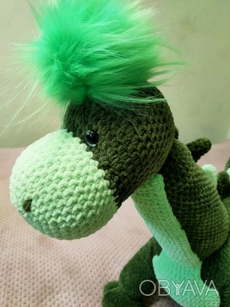 Велика м'яка іграшка в'язана Динозавр дракон ручна робота