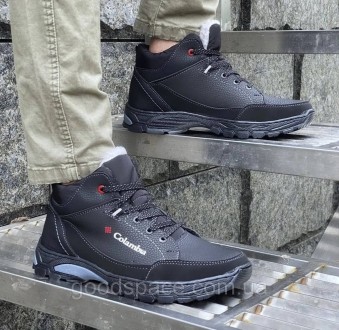 Ботинки ЗИМНИЕ Мужские Кроссовки на Меху Чёрные (наявність розмірів в описі). Днепр. фото 1