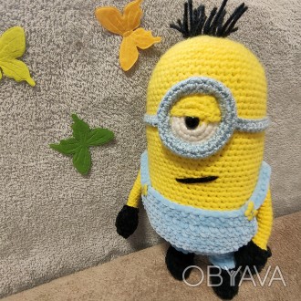 Міньон Стюарт іграшка в'язана жовта м'яка дитяча ручна робота