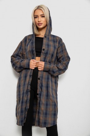 Жіночий кардиган в клітинку, колір бежевий, 257R233-6. Хмельницкий. фото 1