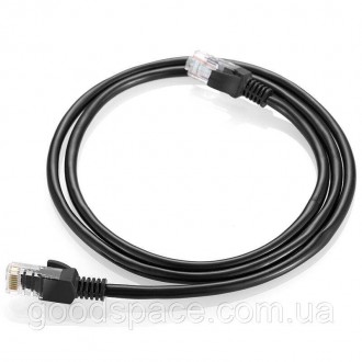 Патчкорд, витая пара для интернета (LAN кабель) RJ45 CAT5 3 метра Black (6431). Днепр. фото 1