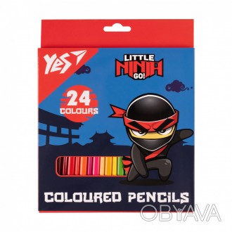Олівці кольорові Yes 24 кол. "Ninja" синій