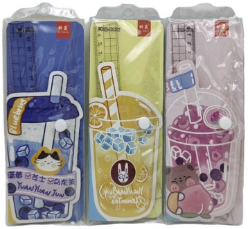 Н-р лінійок 4шт.(лін.- 20см, трикут-к-2шт.,транс-р) "Смаколики" в конв.ПВХ (16*4. Днепр. фото 1