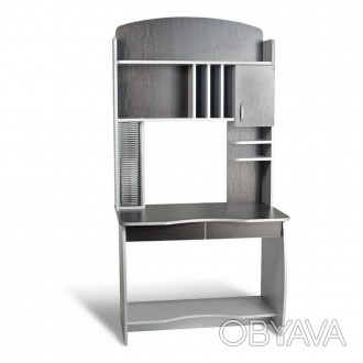 Стіл комп'ютерний Тиса Мебель СК-7 Алюміній Венге 1920x650x1000 мм