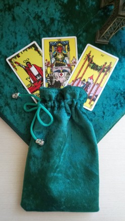 Продам новый набор: скатерть и мешок для карт Таро или рун, оракулов. Изготовлен. . фото 5