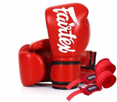 Боксерські рукавиці Fairtex BGV14 Red 14 унцій (бинти в комплекті). Київ. фото 1