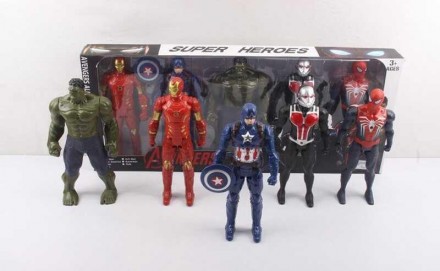 Набір героїв 3899-11 (48/2) 5 фігурок, підсвічування на грудях, середня висота 2. Харків. фото 1