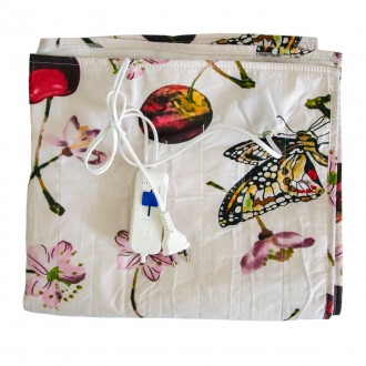 Электропростынь Трио-СамеТо 139х78 см. 02101 Белая с вишнями, простынь с подогре. Одесса. фото 1