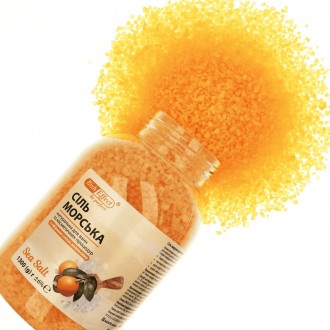 Морская соль для ванн с апельсином Bisheffect 1300 г &ndash; натуральная соль для рела. Одесса. фото 1