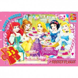 Пазлы "Принцессы Дисней" + постер, 35 элем.. Борисполь. фото 1