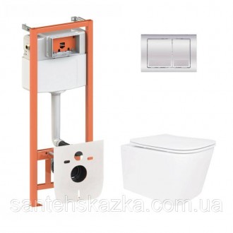 Готовое решение Qtap для ванной комнаты: подвесной унитаз Crow Ultra Quiet 520×3. Одесса. фото 1