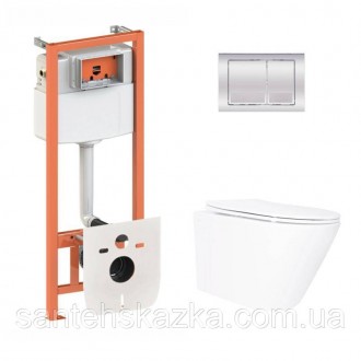 Готовое решение Qtap для ванной комнаты: подвесной унитаз Swan Ultra Quiet 520×3. Одесса. фото 1