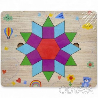 Деревянная головоломка "Танграм Звездочка" 17х14 см