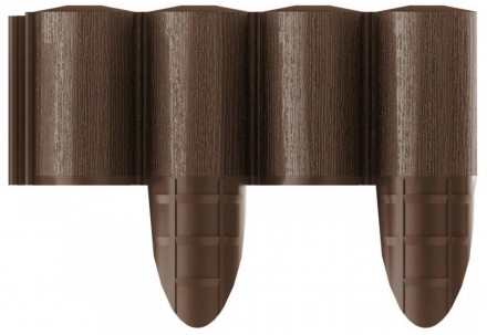 Газонна огорожа Cellfast 4 ECO, 10 секцій по 24см, 2.4м, коричневий. Київ. фото 1