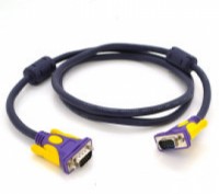 Кабель VGA (M) - VGA (M) 1.5m Black wiyh ferrite. Киев. фото 1