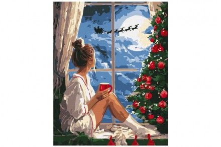 Набір для розпису по номерах "Різдвяний вечір" KHO8696  40х50см IDEYKA. Івано-Франківськ. фото 1