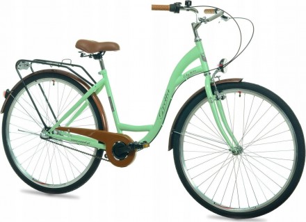 Женский велосипед NEEXT 28 GRETTA 3 передачи, мятно-коричневый. Киев. фото 1