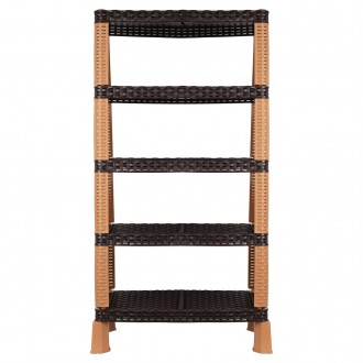 Этажерка 4-х ярусная Violet House 0733 Роттанг Гелакси Brown. Киев. фото 1