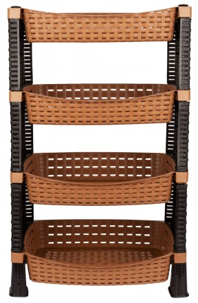 Этажерка для овощей 4-х ярусная Violet House 0761 Роттанг Эко Cream. Киев. фото 1