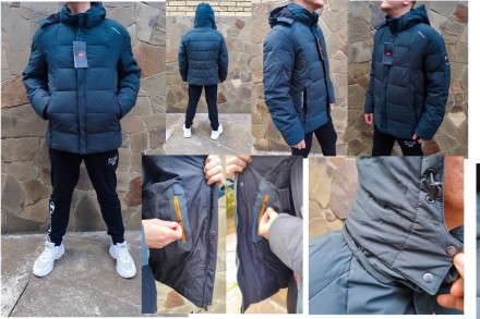 Мужская зимняя  куртка, очень теплая, спортивного стиля, на холлофайбере BIHOR, . Днепр. фото 1