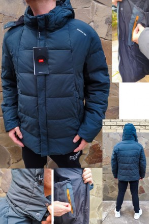 Мужская зимняя  куртка, очень теплая, спортивного стиля, на холлофайбере BIHOR, . Днепр. фото 1