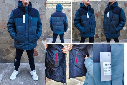 Мужская зимняя куртка, очень теплая, спортивного стиля, на холлофайбере BIHOR, Т. Днепр. фото 1