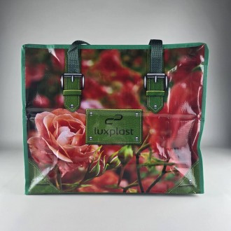 Полипропиленовая сумка хозяйственная  с цветным рисунком №2 Розы (1 шт). Дніпро. фото 1