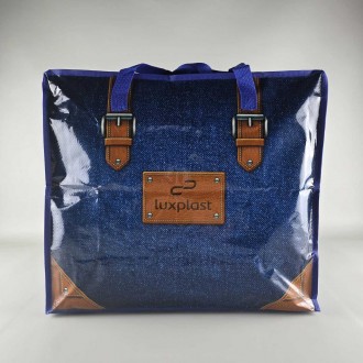 Полипропиленовая сумка хозяйственная  с цветным рисунком №3 Джинс (1 шт). Дніпро. фото 1