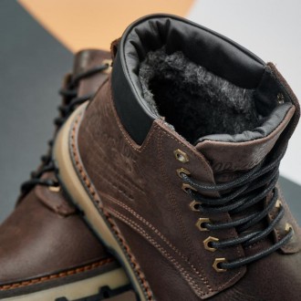 Зимние кожаные ботинки на меху Wrangler Aviator Brown
Ботинки кожаные Wrangler A. . фото 7