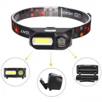 Налобный фонарик Bailong BL-1801A /1804A COB XPE + сенсор движения 18650 usb
Фон. . фото 7