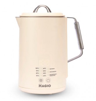 Электрочайник-термос Magio МG-516 1,5 л 1500 Вт Бежевый. Івано-Франківськ. фото 1
