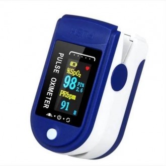 Пульсоксиметр Fingertip Pulse Oximeter LK-88 1 шт Cине-белый (0274). Ивано-Франковск. фото 1