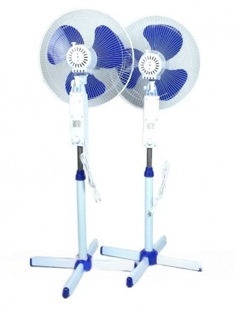 Набор из 2 напольных вентиляторов FS40-5 &mdash; мощные, тихие, с тремя скоростями для. . фото 3