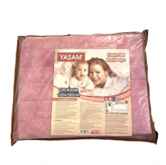 Электрическая двуспальная простынь YASAM 120х160 см Розовый (YM2301-01). Ивано-Франковск. фото 1