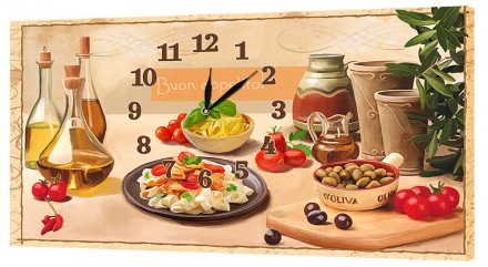 Настенные часы Декор Карпаты 53х29 Приятного аппетита (53х29-ch33). Івано-Франківськ. фото 1