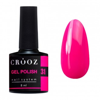 Гель-лак для ногтей Crooz 31 неоново-розовый 8 мл. Никополь. фото 1