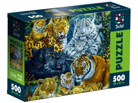 Пазли De.tail. Дикі кішки. 500 деталей DT500-14   DT500-14  ish. Харьков. фото 1