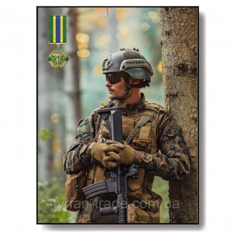 Табличка ритуальна для військового з фотографією на металі. Киев. фото 1