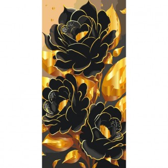 Картина по номерам "Изящные цветы" 11549-AC с металлизированными красками 40х80 . Киев. фото 1