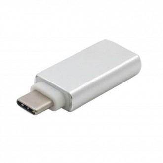Перехідник Type-C (M) - USB 3.0 (F), сріблястий, Extradigital (KBU1665). Київ. фото 1