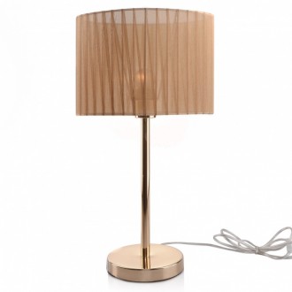 Настольная лампа с абажуром Brille 60W BL-094 Золотистый. Ивано-Франковск. фото 1