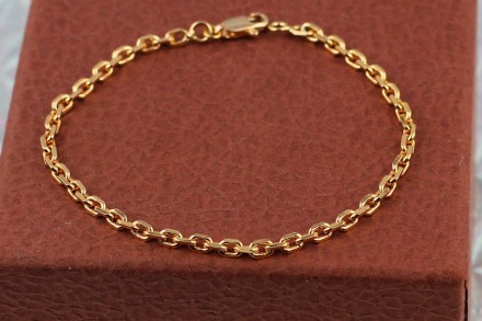 Браслет Xuping Jewelry якірний 19 см 3.5 мм золотистий. Калуш. фото 1